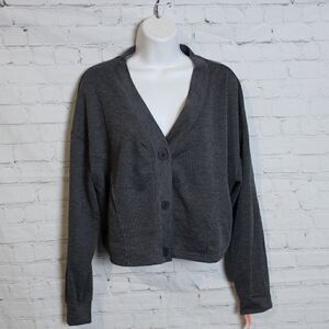 Women's Crop Top Cardigan Sweater XL
